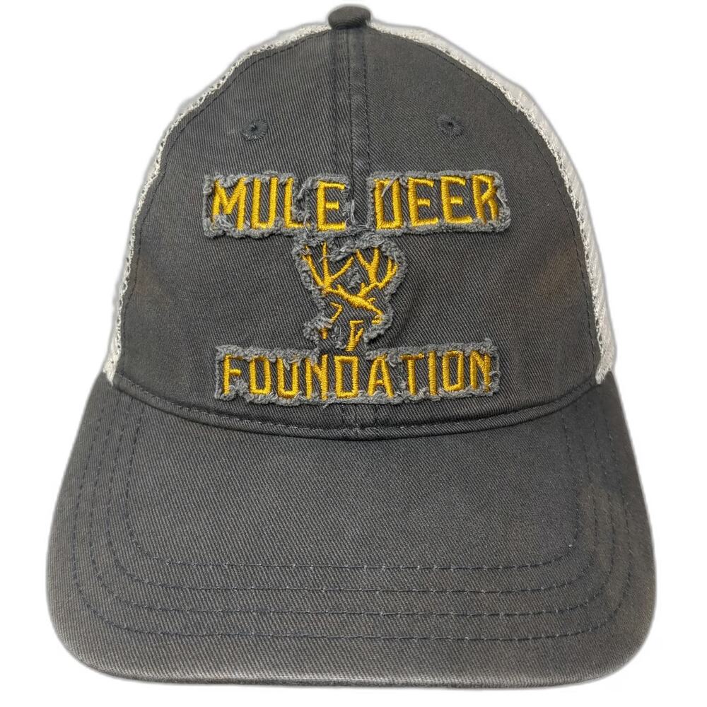 Hat Graphix 360 Baseball Cap Gray White Yellow One Size Mule Deer Foundation